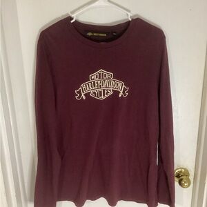 Harley-Davidson Men’s Maroon Long Sleeve Shirt Size Large